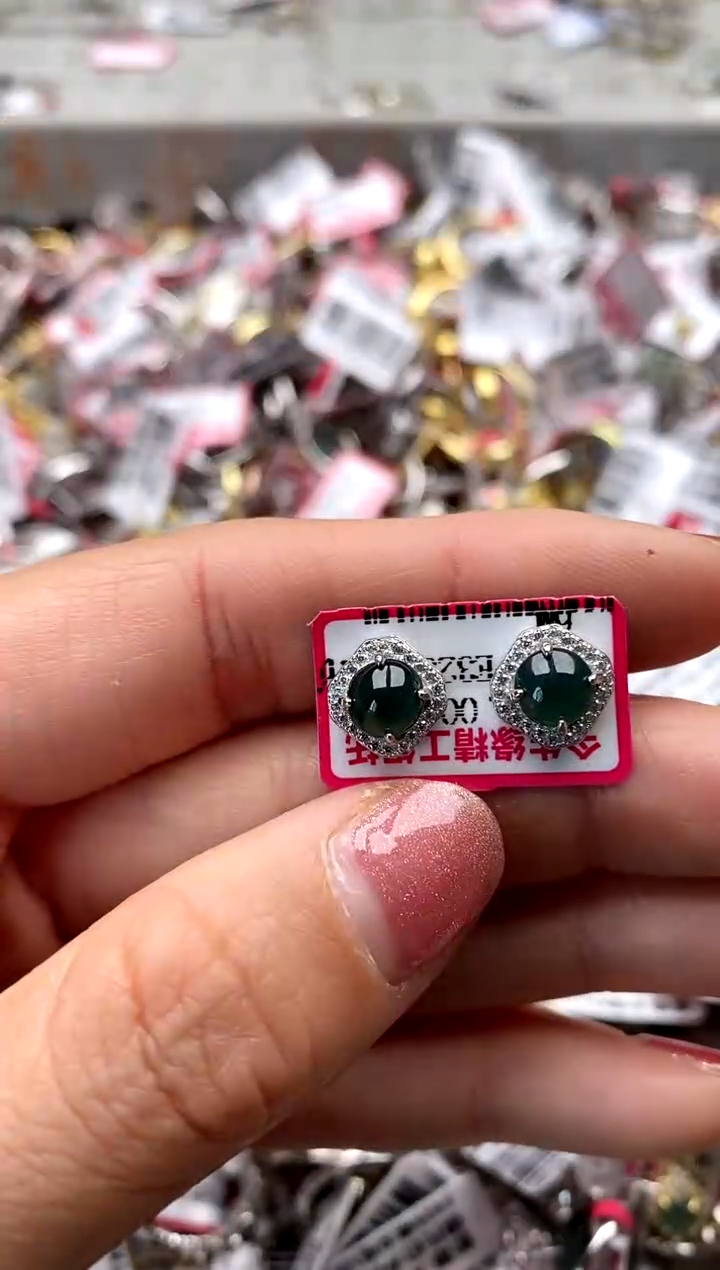 【闪购商品】翡翠戒指银S925镶嵌6666666-1