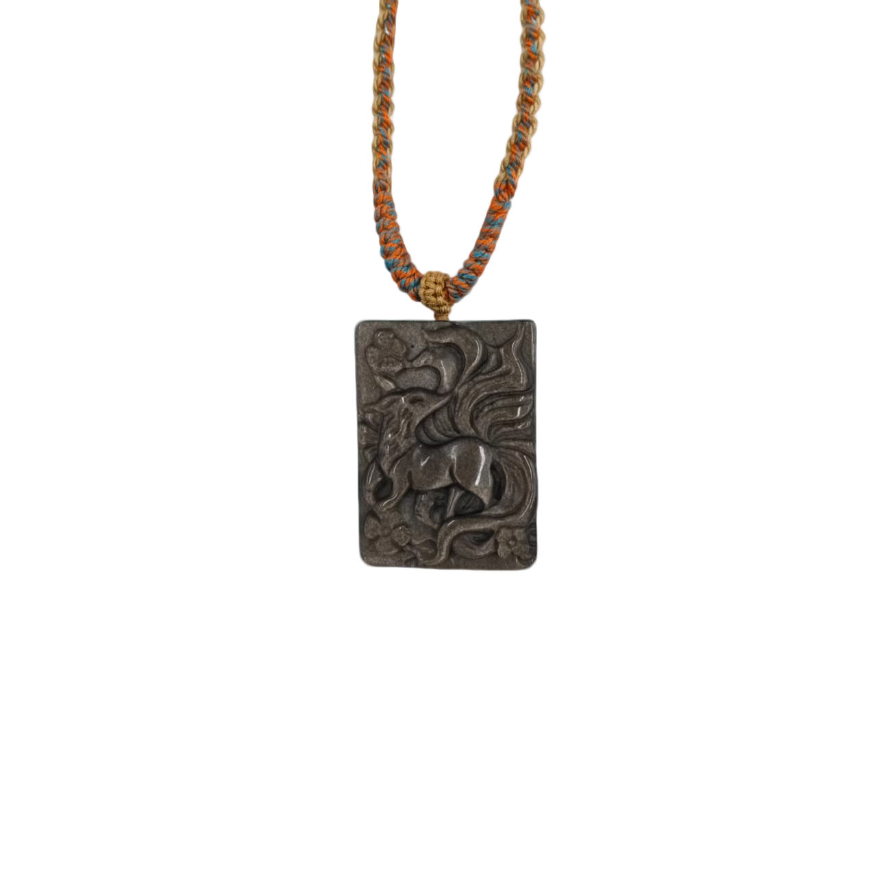 黑曜石凤九吊坠(/赠绳/多样性发) E02-16