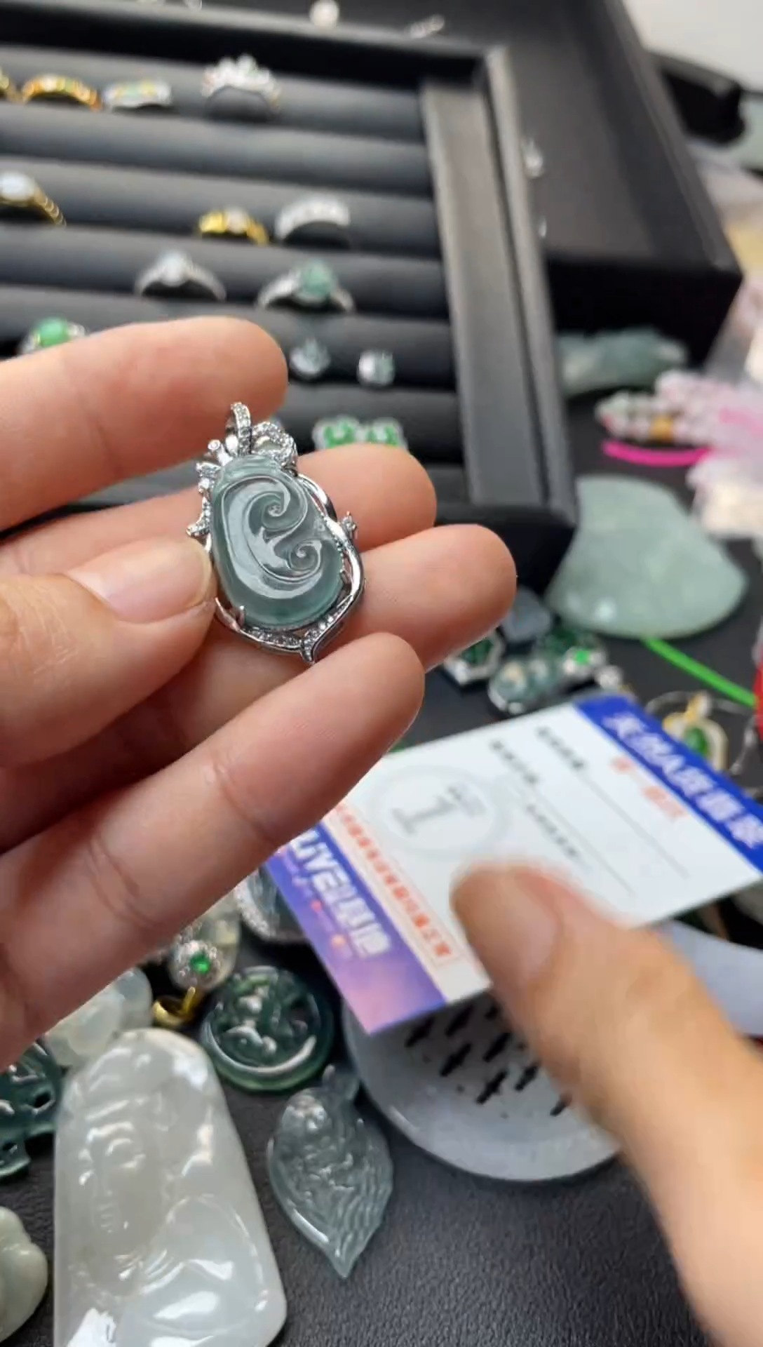 颈饰未镶嵌翡翠纯天然A货翡翠3