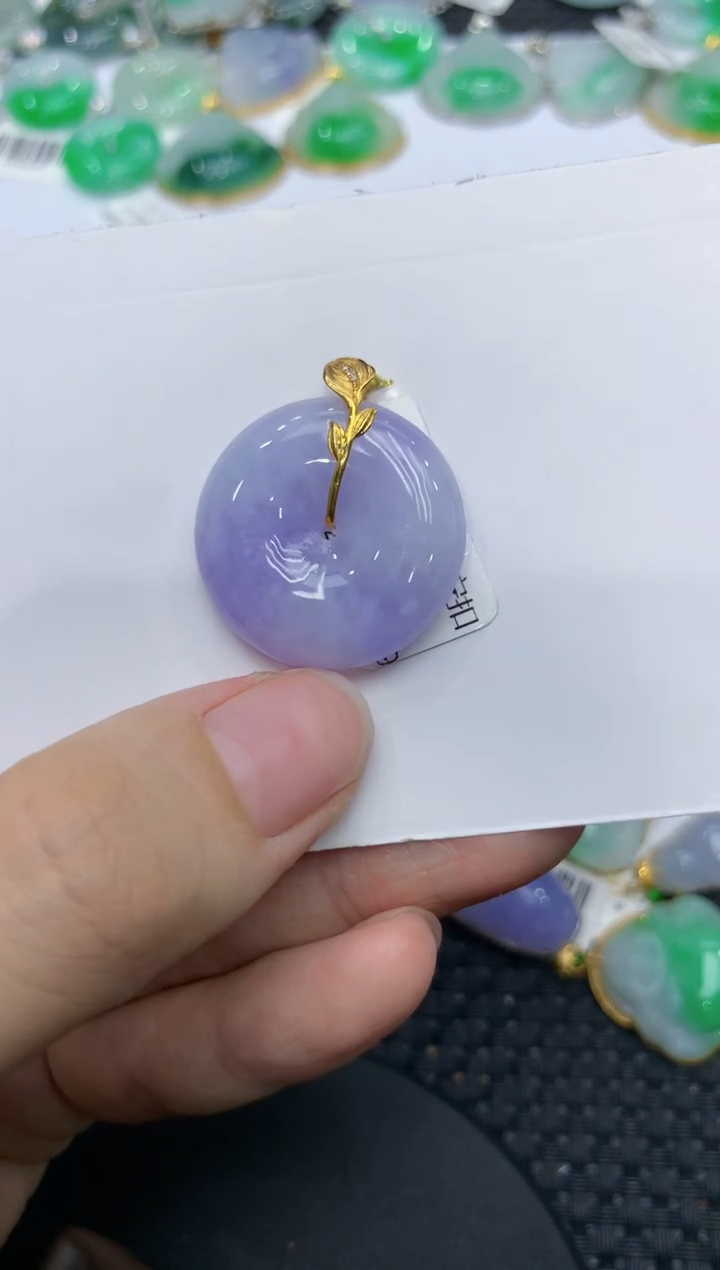 【闪购商品】翡翠颈饰18K金镶嵌111111111