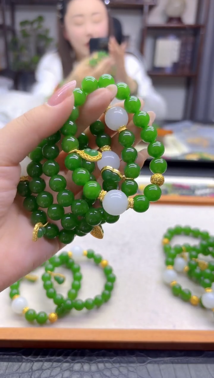 未镶嵌手链和田玉DIY款S439