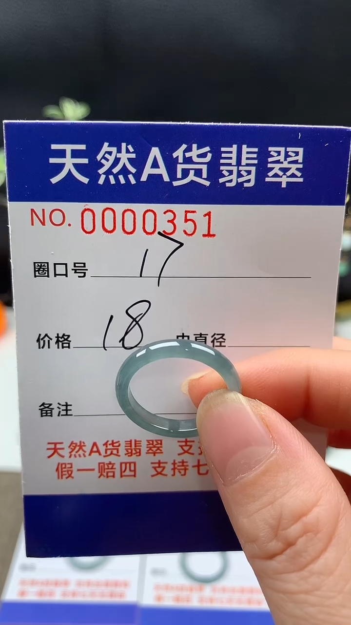 未镶嵌戒指翡翠17#