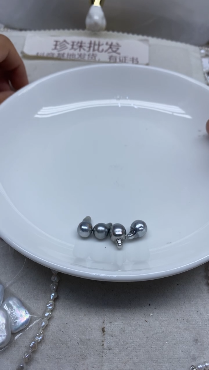 未镶嵌海水珍珠裸珠9mm 发4颗