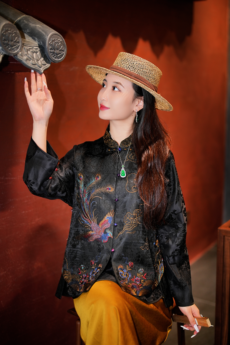 蓝大【墨夹​​】新中式桑蚕丝马甲5588