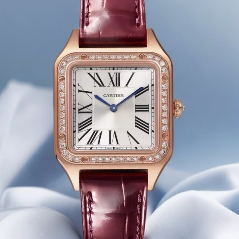 99新 Cartier/卡地亚 山度士 公价161000 表径38/27.5 23全套女士