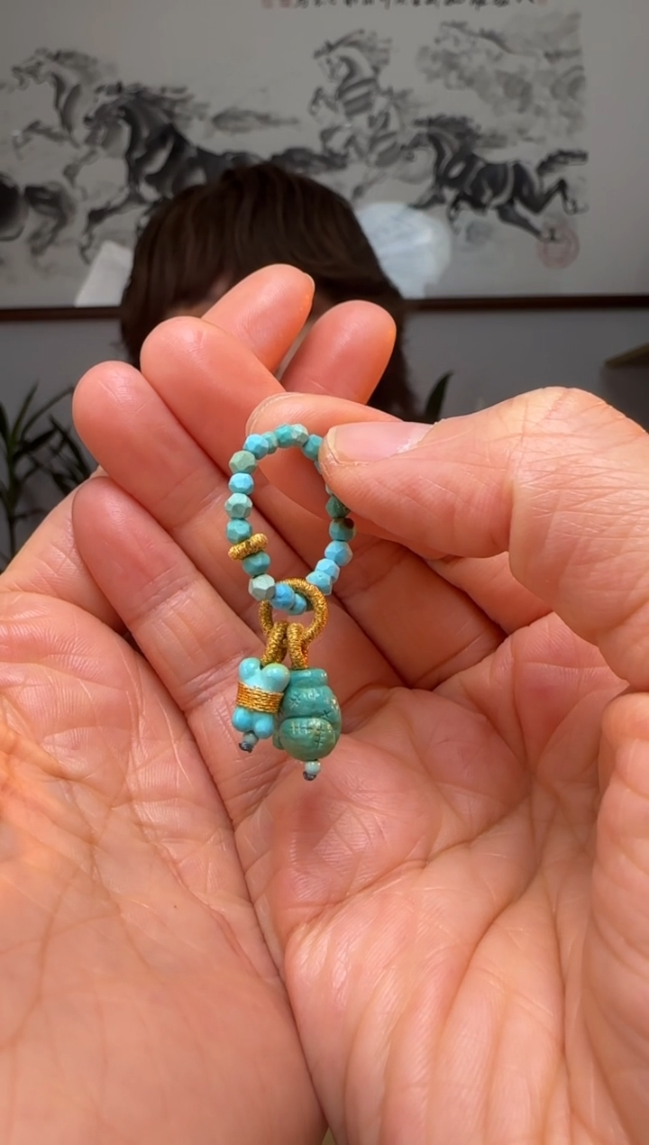 【闪购商品】绿松石提溜未镶嵌时尚百搭A1591