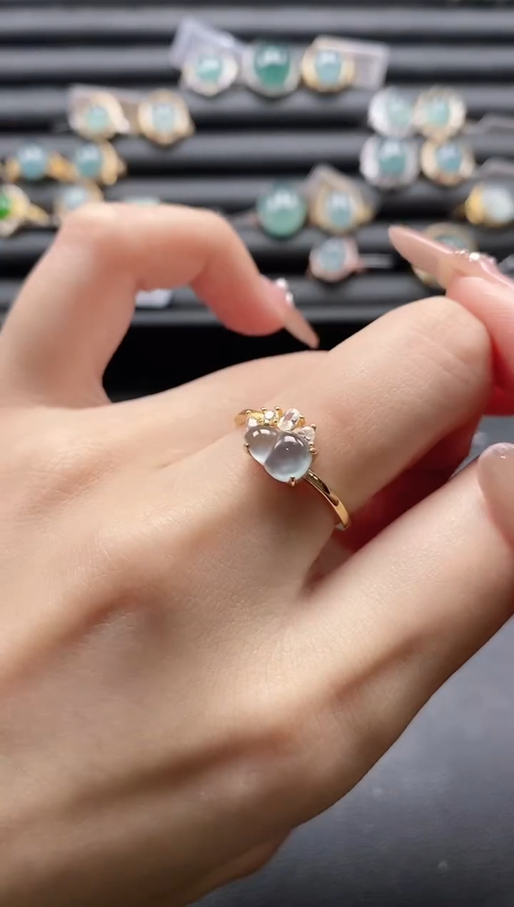 【闪购商品】翡翠戒指银S925镶嵌1111