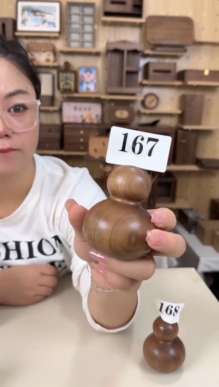 木167号特价北美黑胡桃实木葫芦摆件