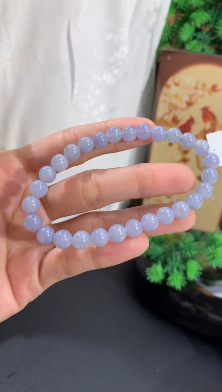 未镶嵌手串翡翠卡6.6-7mm