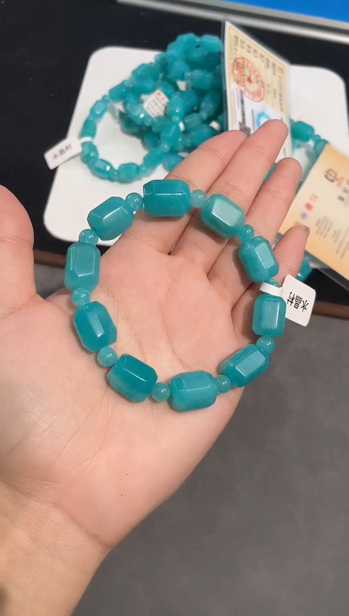 未镶嵌手链水晶4号天河石随行单圈