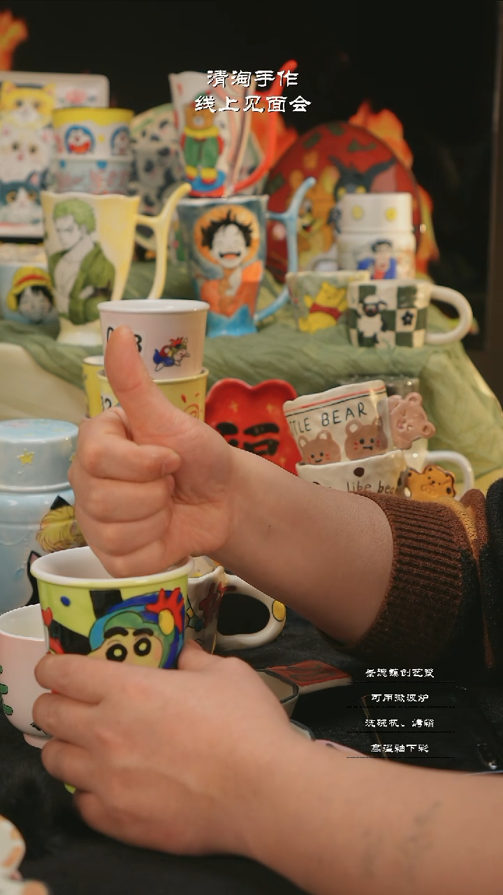 【闪购商品】摆件亲工手绘陶瓷-