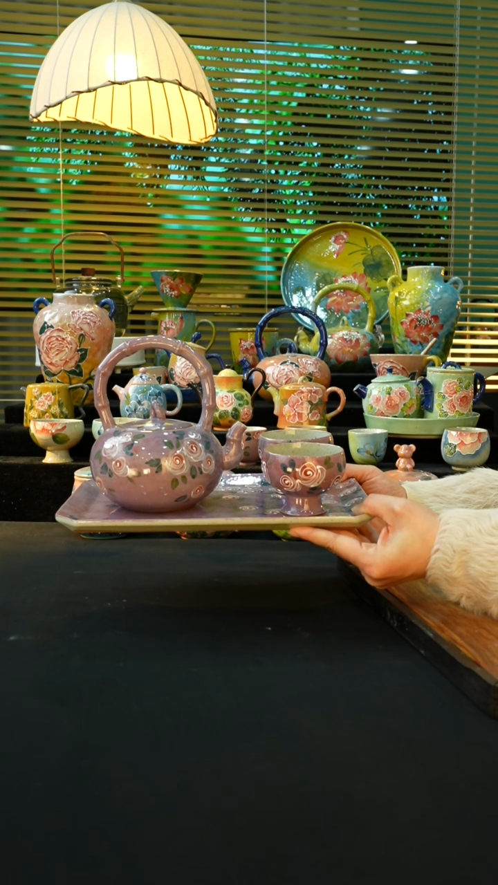 【闪购商品】杯手绘心瓷陶瓷浮力