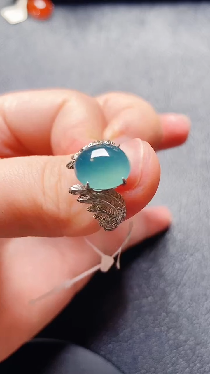 银S925镶嵌戒指翡翠111