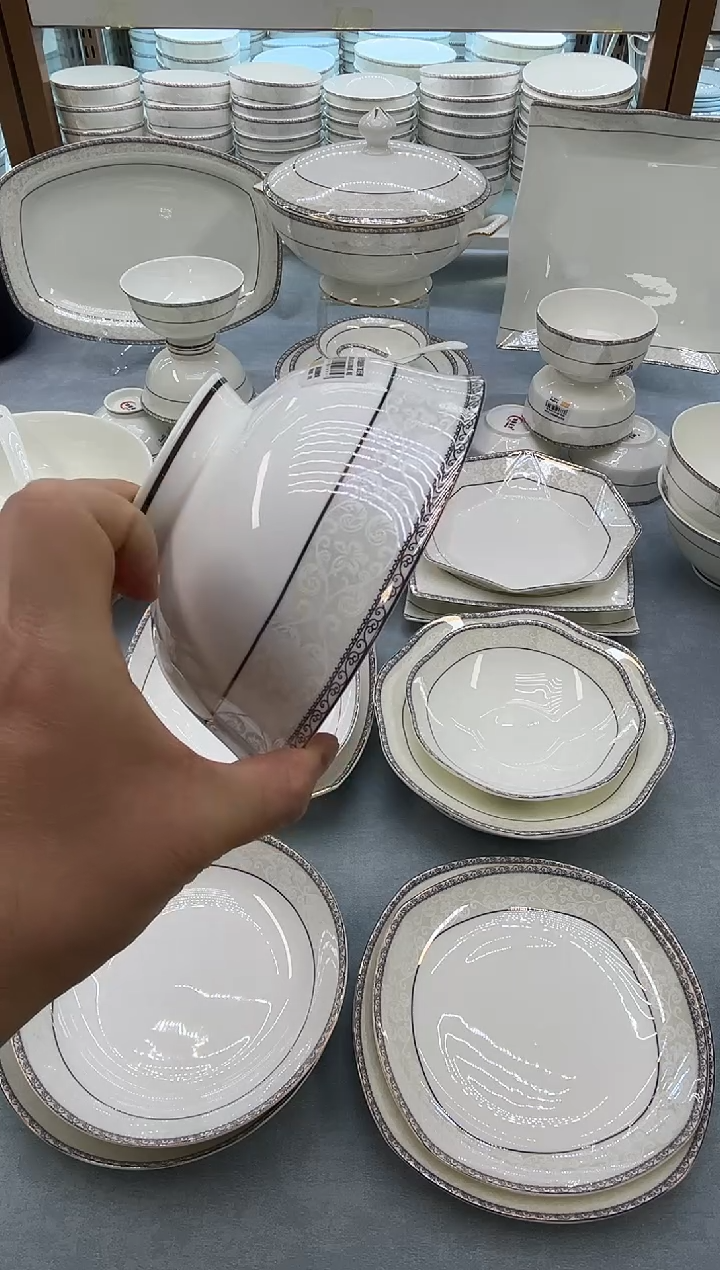 骨瓷玲珑6高6个 