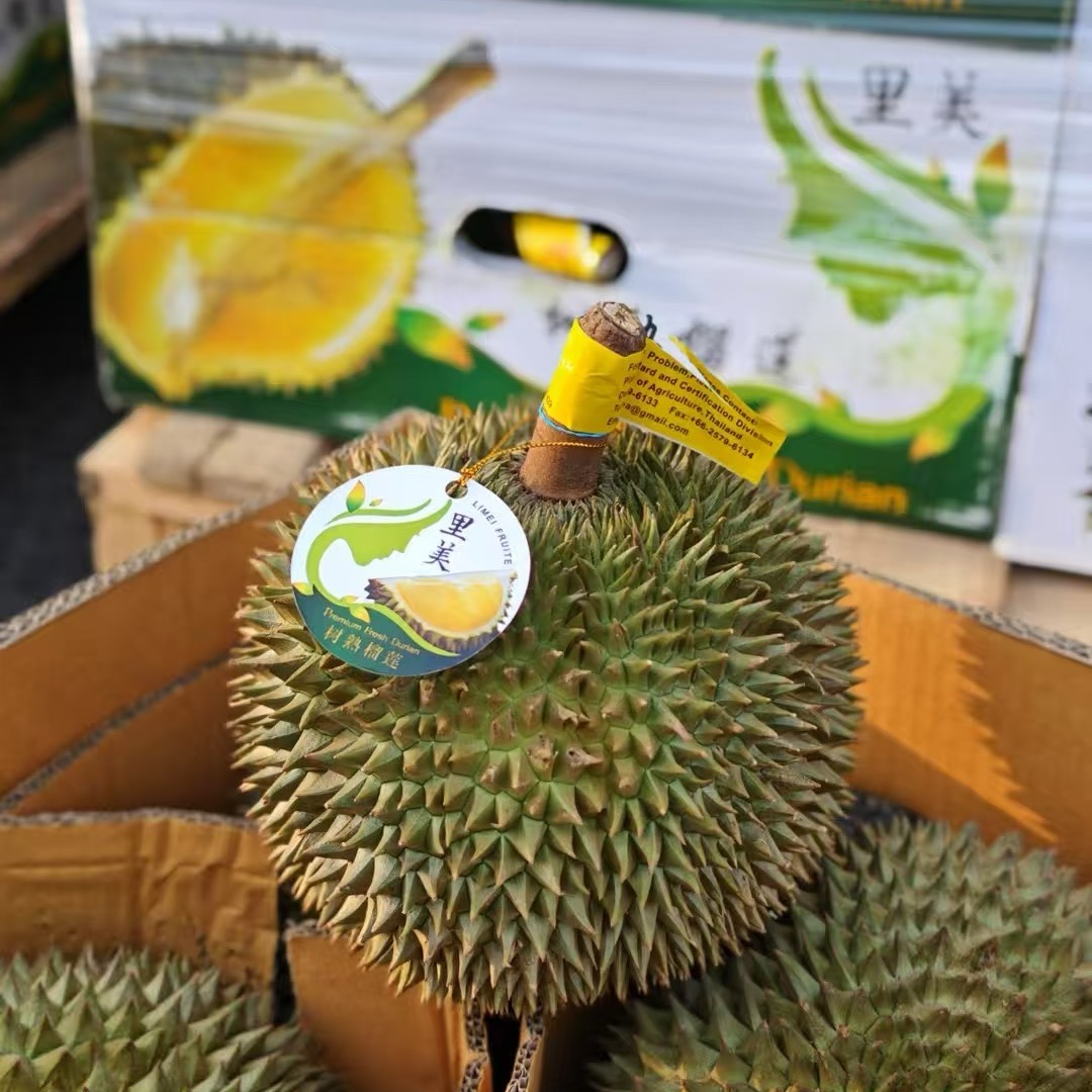 泰国新鲜长柄小猫山王2-5斤新鲜长柄可能核小榴莲同城送长柄泰国