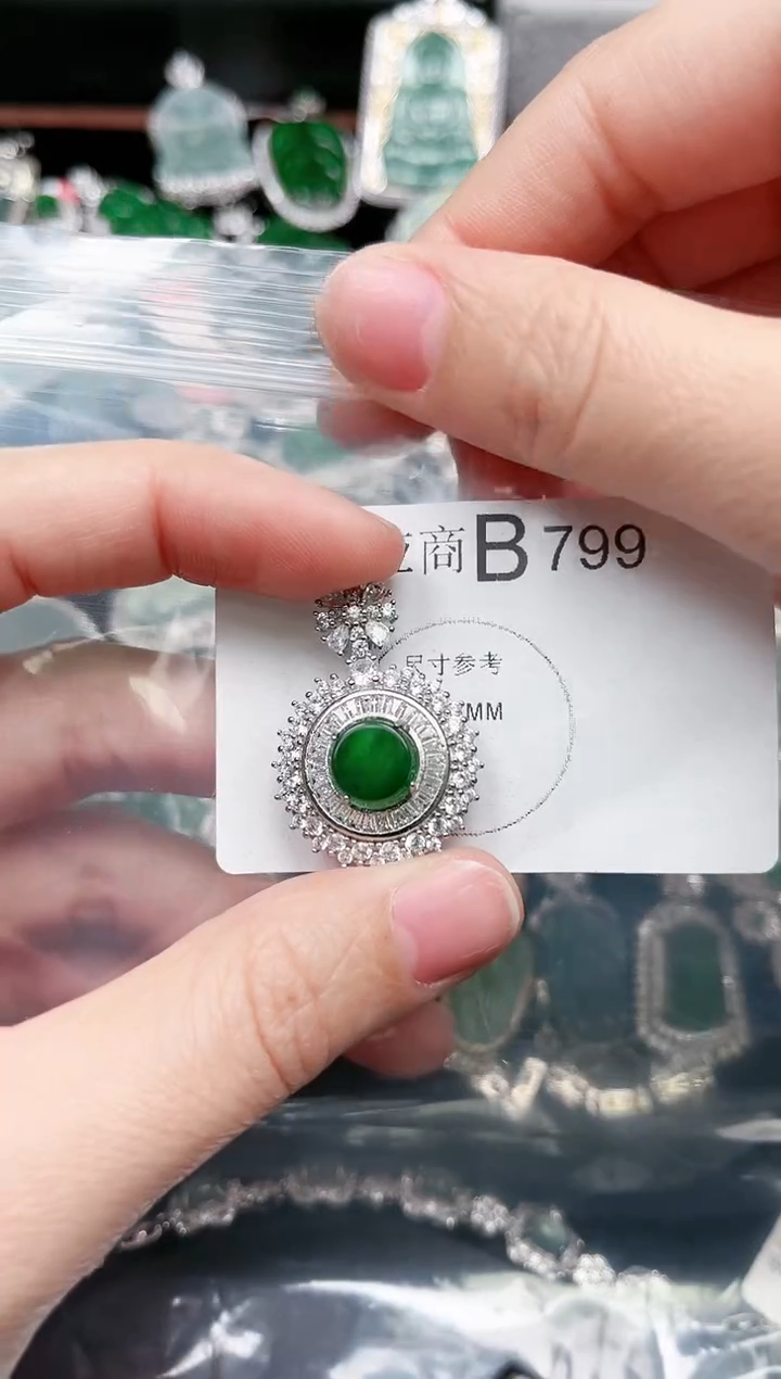 【闪购商品】翡翠颈饰未镶嵌799赠皮绳