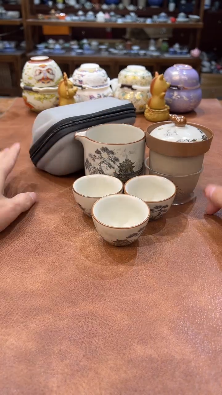 真的很便宜会开片的旅行茶具