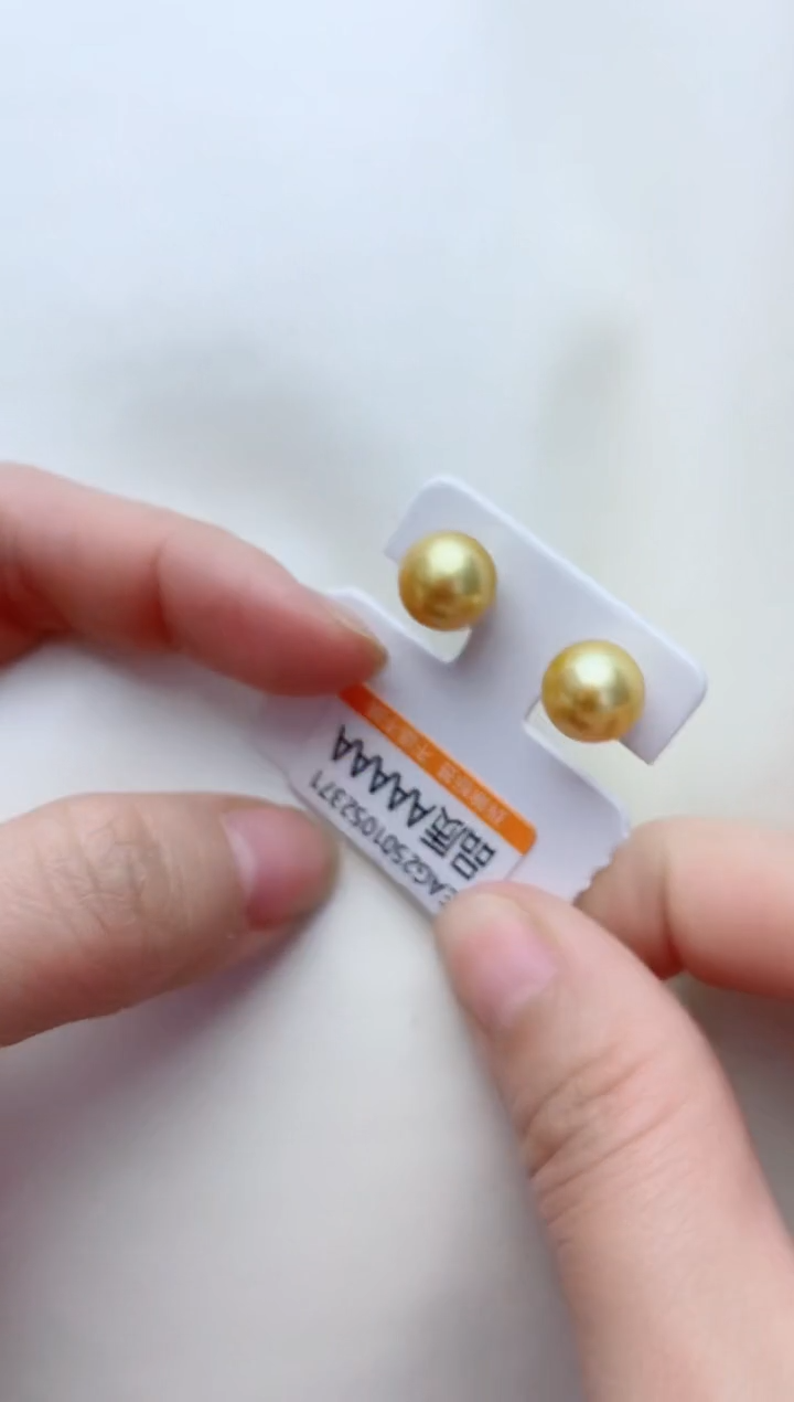 【闪购商品】海水珍珠耳饰18K金镶嵌A3