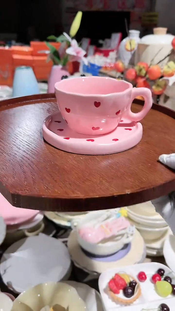 【闪购商品】瓷片咖啡杯碟 微瑕凑满20元包邮