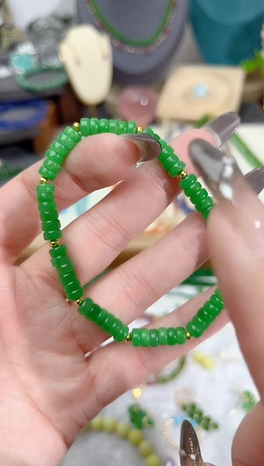 【闪购商品】翡翠手链未镶嵌素99