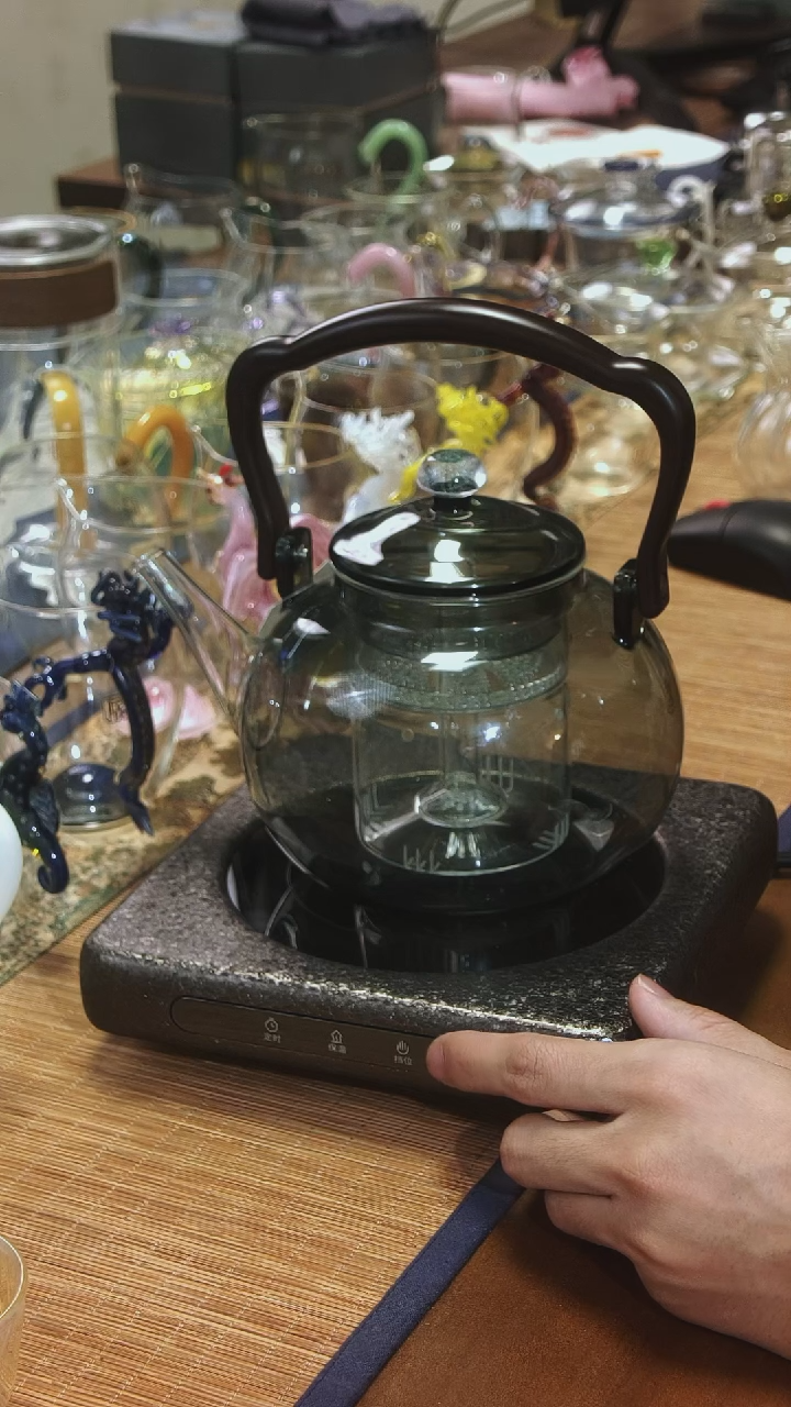 【闪购商品】小坐电陶炉S2炫银加东坡壶烟灰色晶焱