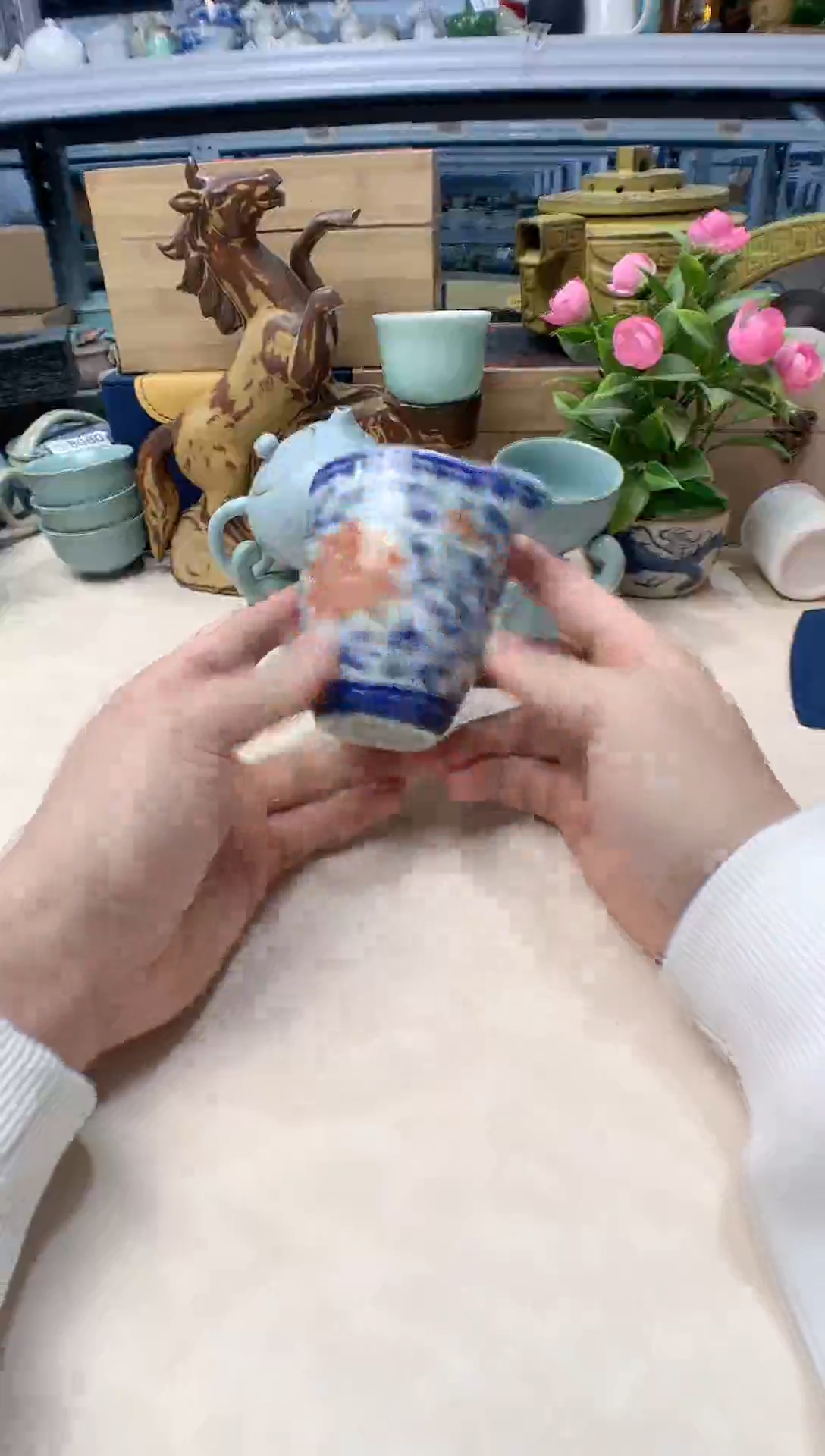 微微瑕疵茶杯茶具盖碗