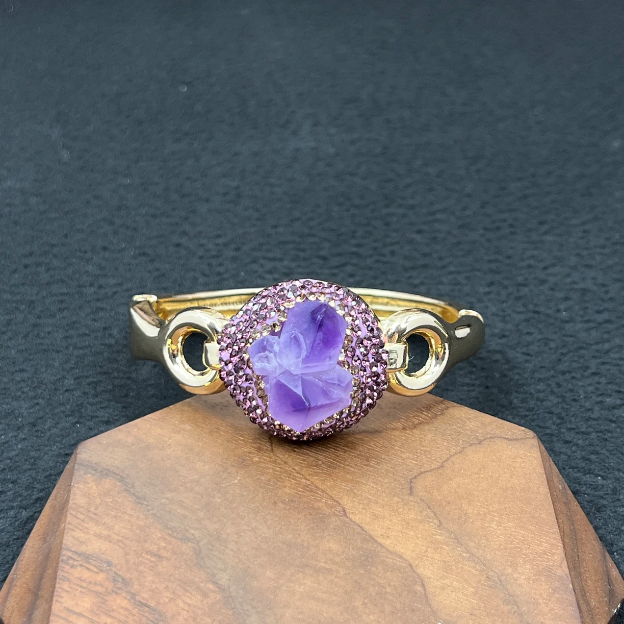 非金属珐琅手镯 时尚个性设计紫水晶手镯