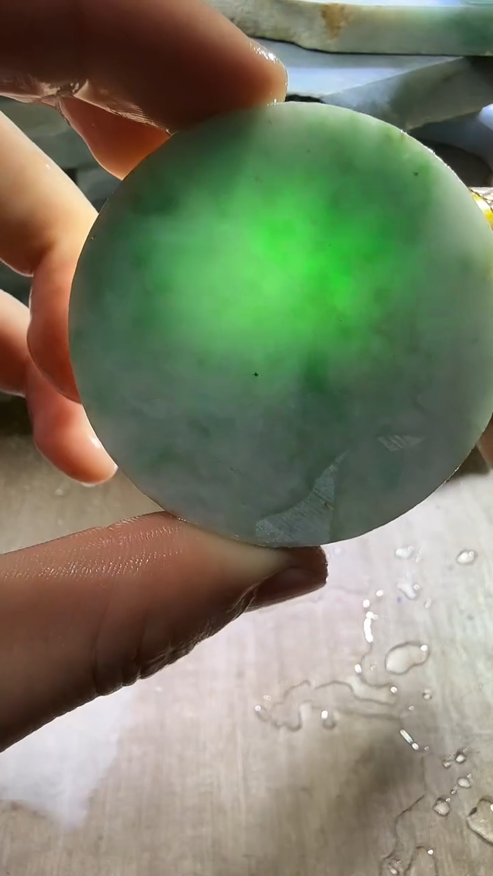 裸石翡翠天然翡翠A货花33