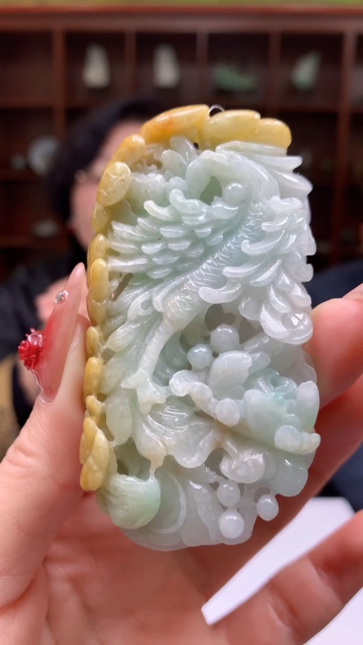 【闪购商品】定制翡翠未镶嵌1049ry-毛货挂件27