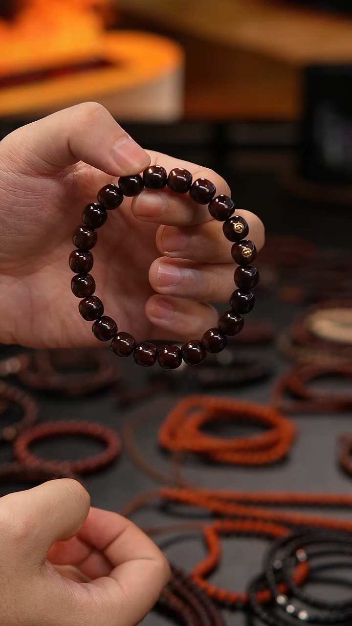 手串/手链黄花梨/降香黄檀尺寸10双金单圈