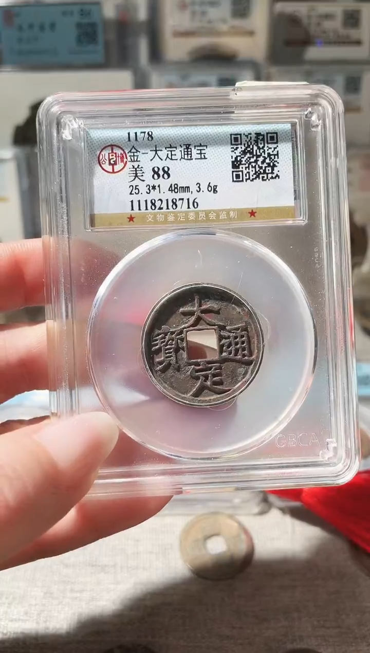 铜渔****洲3大定通宝，，，