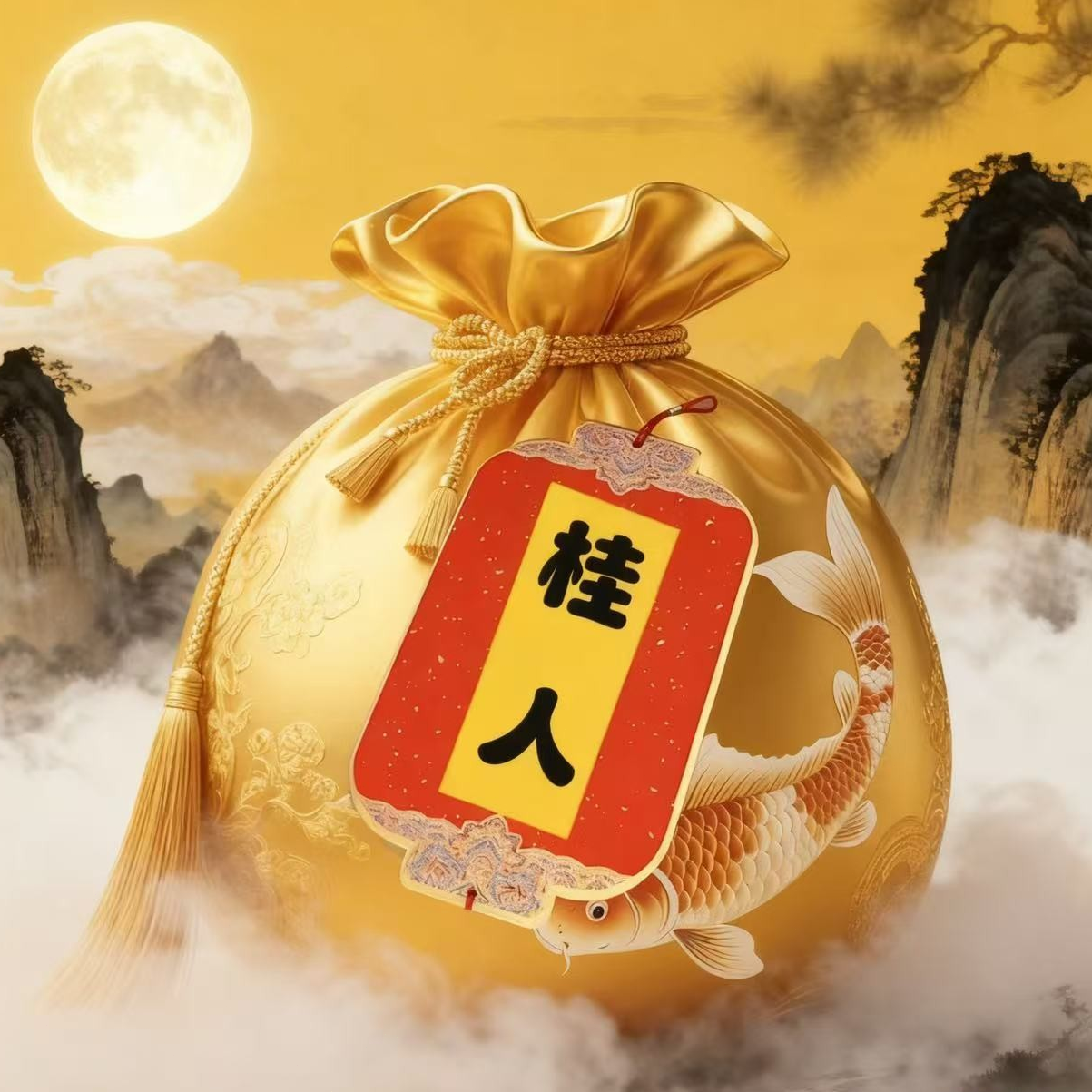 5号开韵贵人【老师傅推荐】手绘卡 生肖挂饰福 挂饰