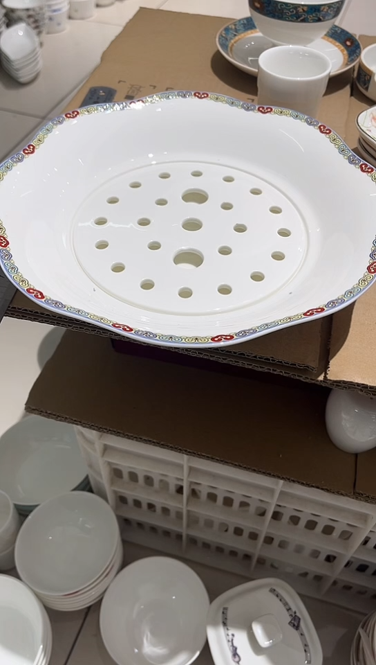 瓷浮雕饺子盘隆达