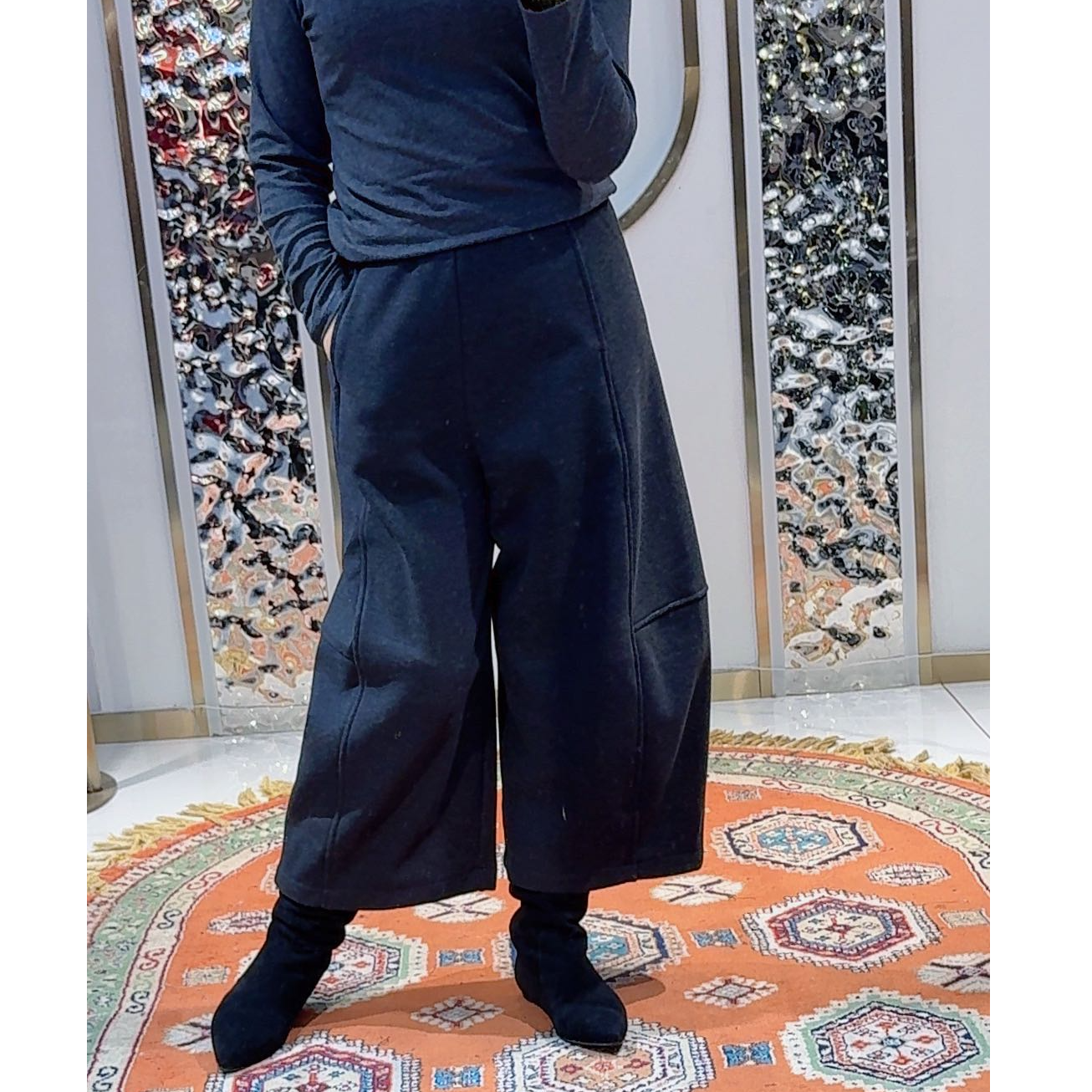 4867时尚设计师百搭直筒宽松显瘦裤