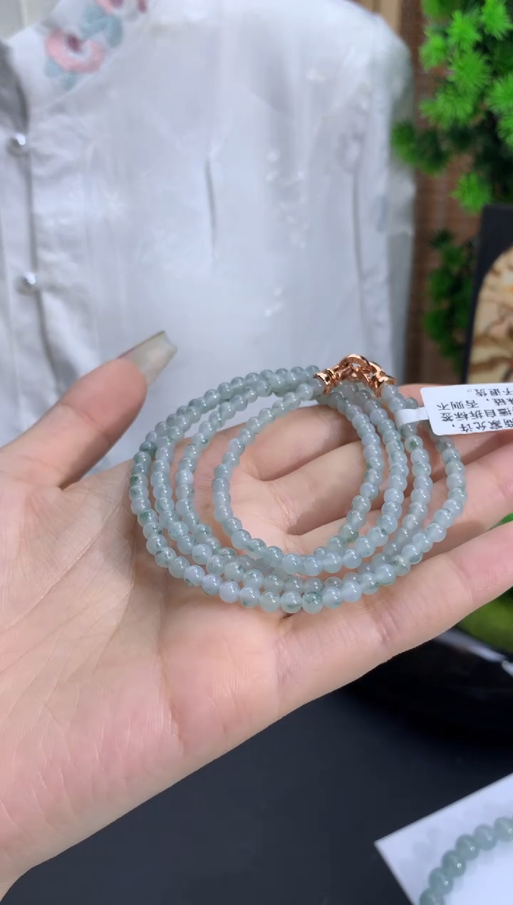 【闪购商品】翡翠手链未镶嵌卡3.8mm