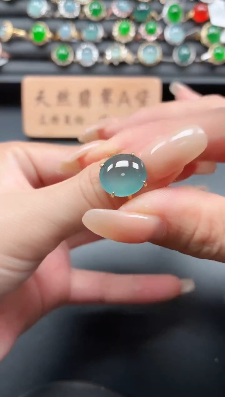 银S925镶嵌戒指翡翠111111