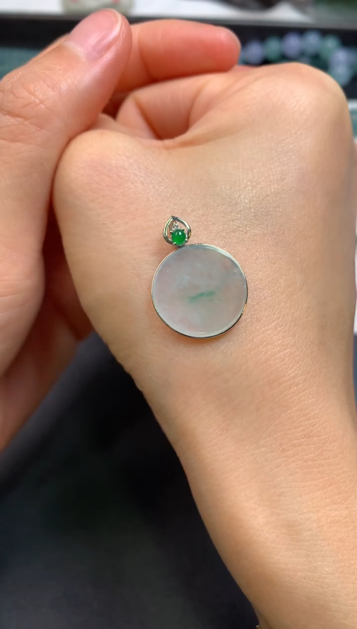 【闪购商品】翡翠颈饰18K金镶嵌0414190212