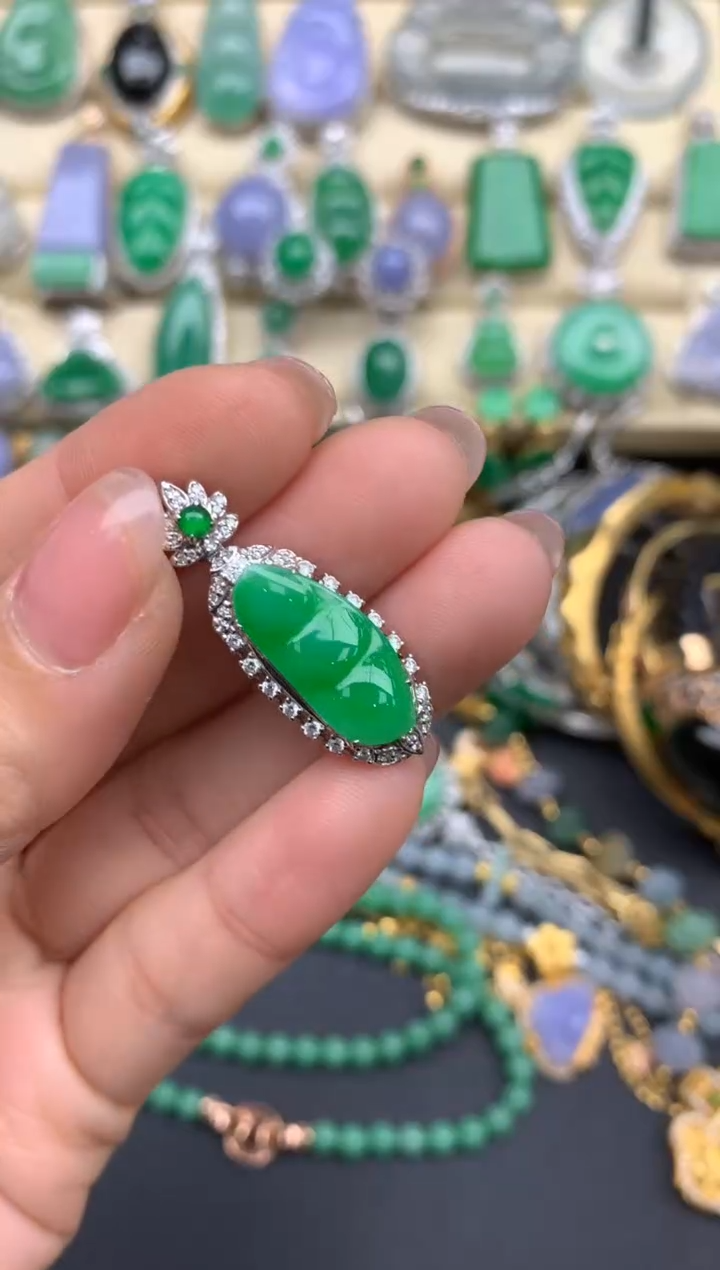 【闪购商品】翡翠颈饰18K金镶嵌253-中国好珍宝