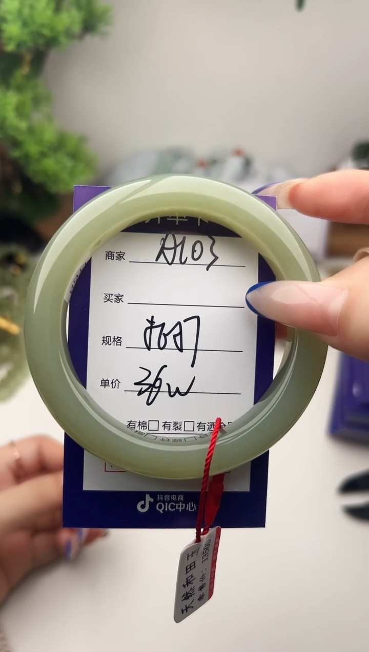 未镶嵌手镯和田玉微色差A103