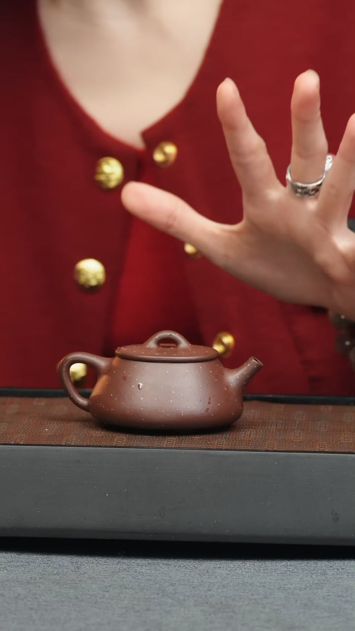 【闪购商品】紫砂茶壶五堂 腰圆石瓢