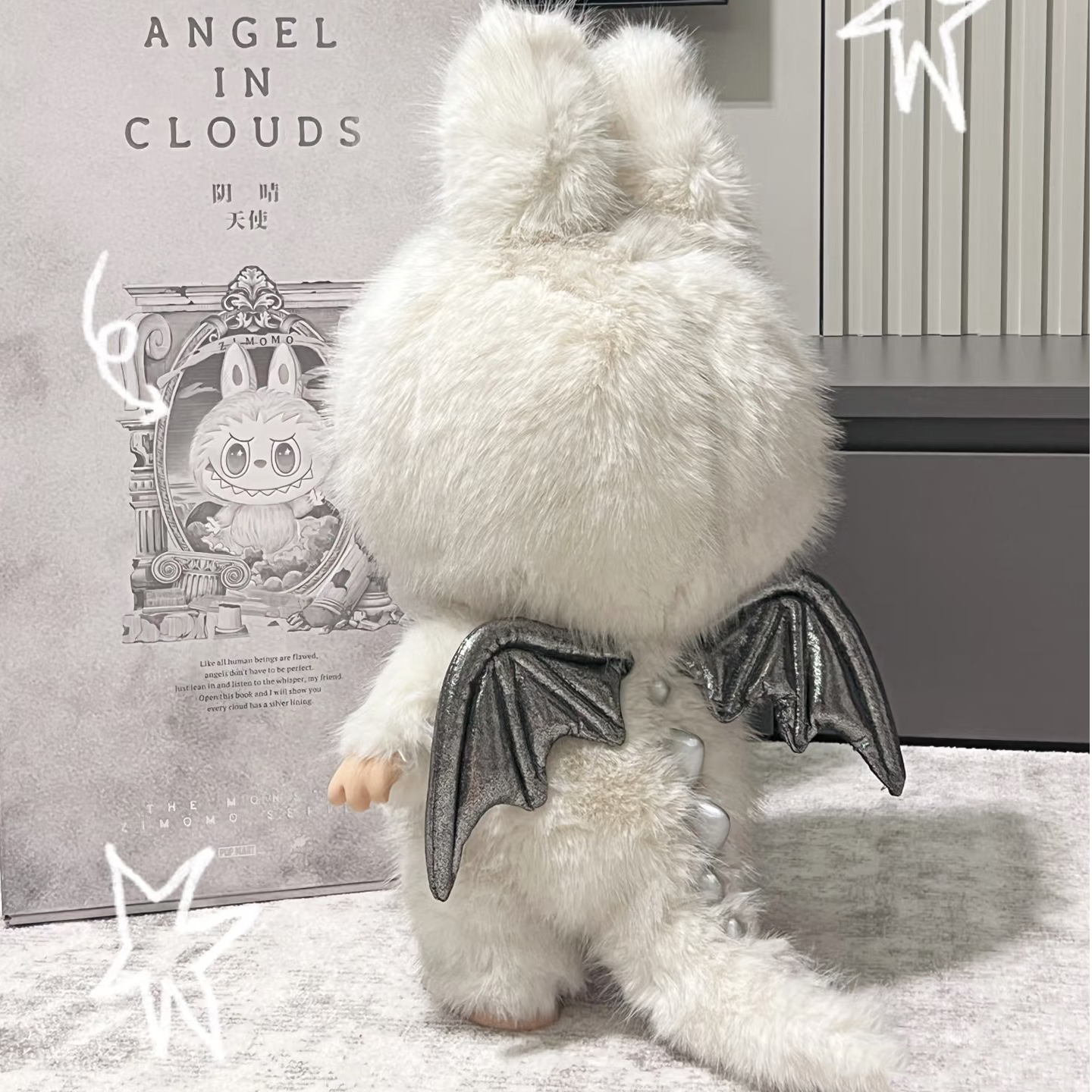 【直邮】zimomo大首领/大天使  阴晴天使 搪胶毛绒58cm    非原版