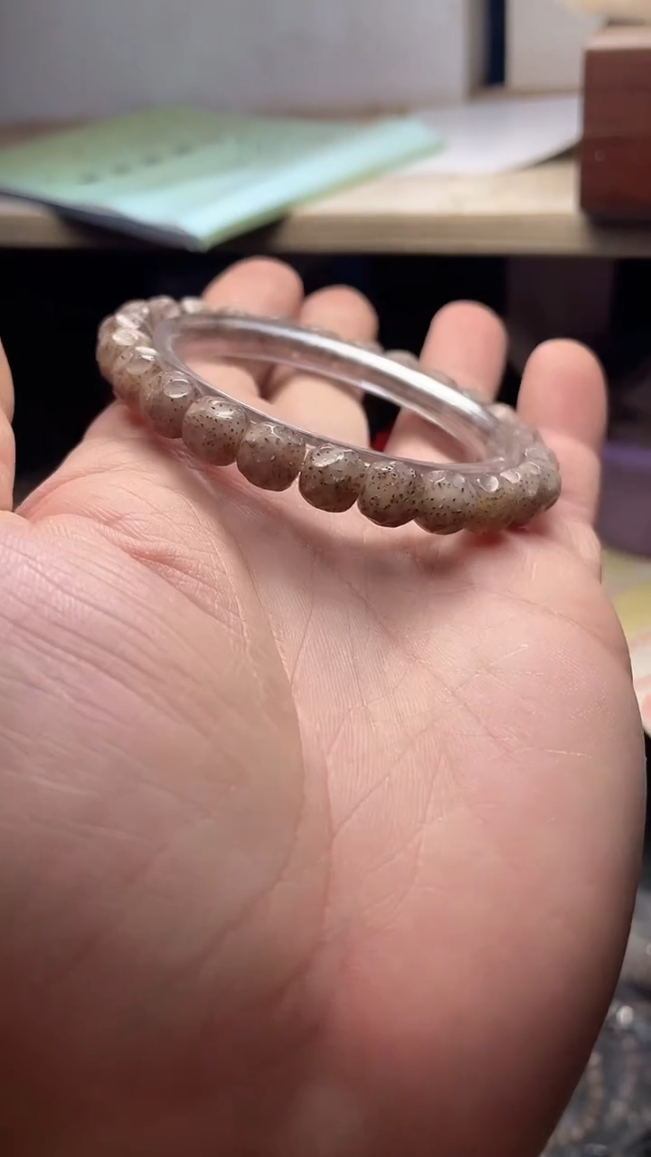 星月菩提手串9X8无相粉冰单圈*002