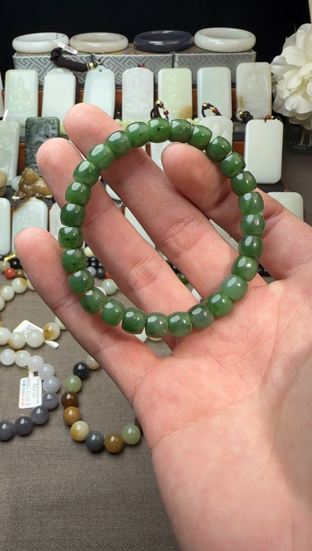 【闪购商品】和田玉手链未镶嵌和田玉碧玉手串