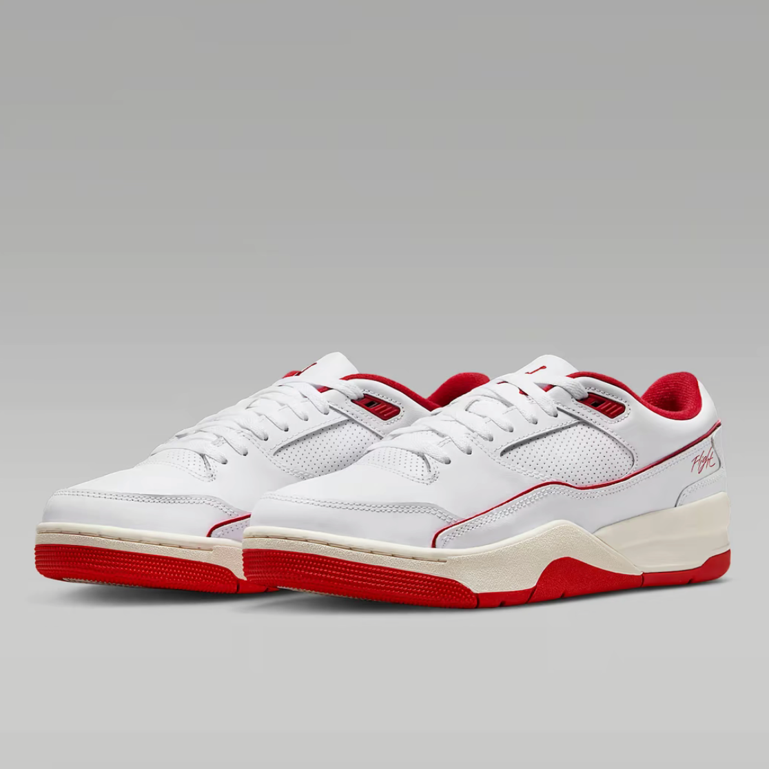 NIKE/耐克官方正品AJ福来鞋白红男款低帮休闲鞋HF3255-106流光风