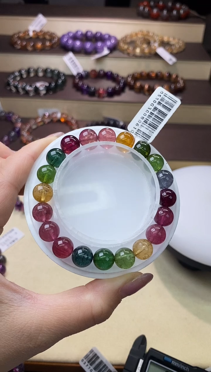 【闪购商品】碧玺手链未镶嵌色标碧玺9m+