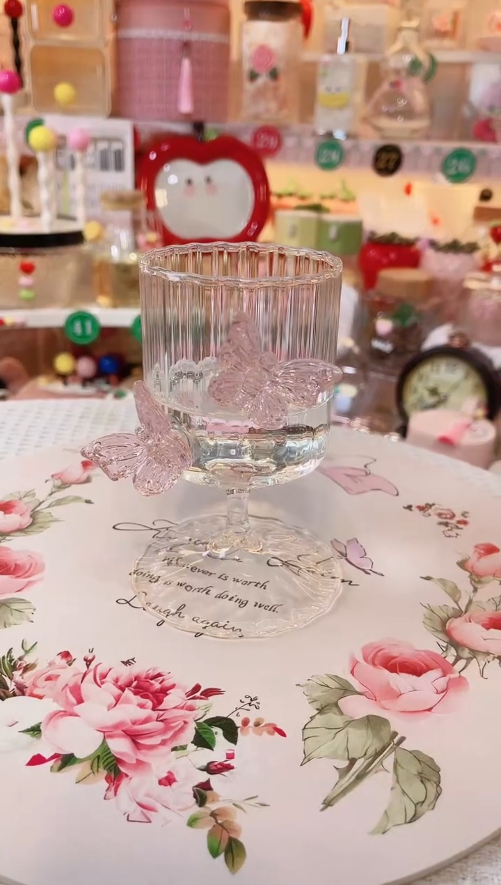 【闪购商品】摆件蝶恋花红酒杯品质好，发货快，放心拍
