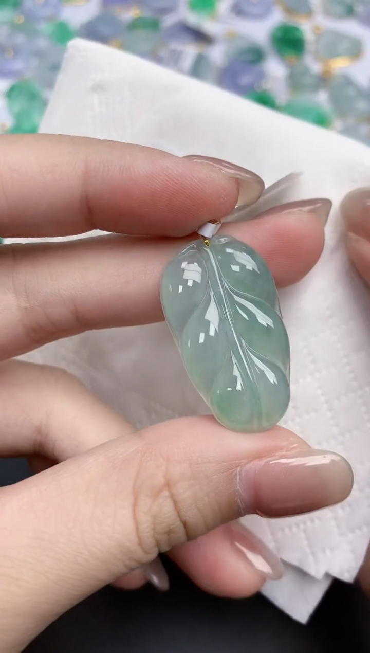 【闪购商品】翡翠颈饰18K金镶嵌天然缅甸翡翠A货