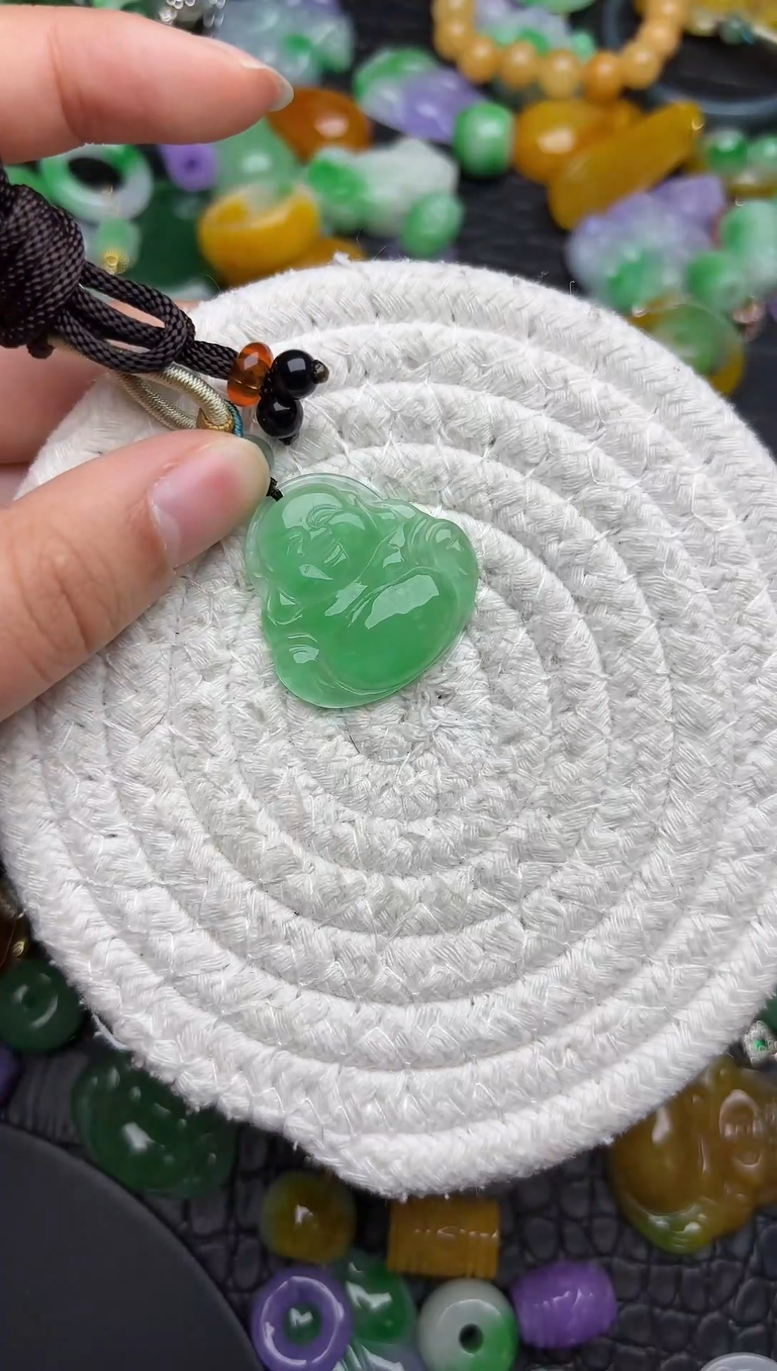 颈饰未镶嵌翡翠缅甸翡翠吊坠