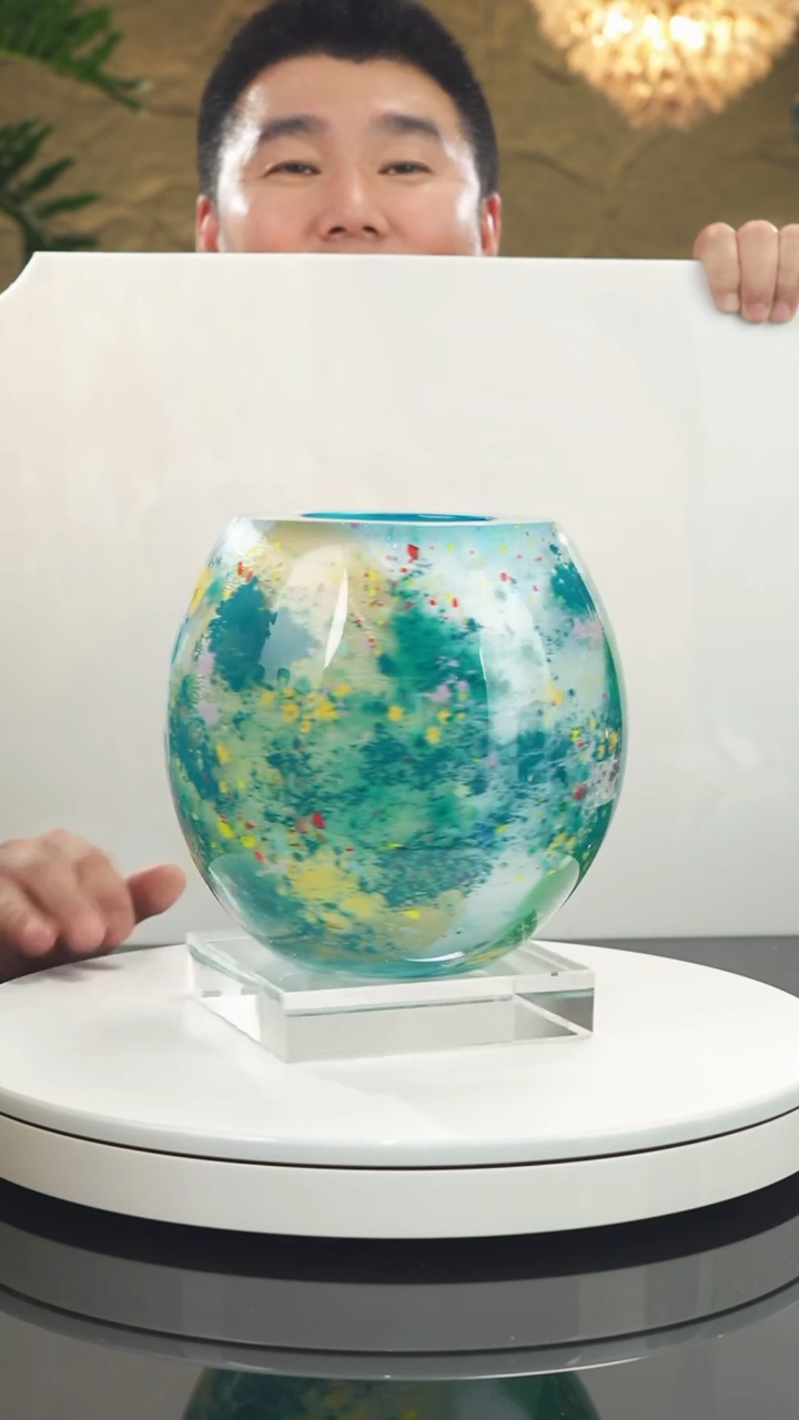 【闪购商品】瓷片设计款莫奈花瓶摆件