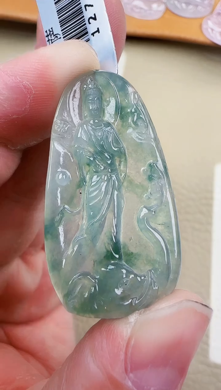 翡翠未镶嵌颈饰天然缅甸翡翠a货